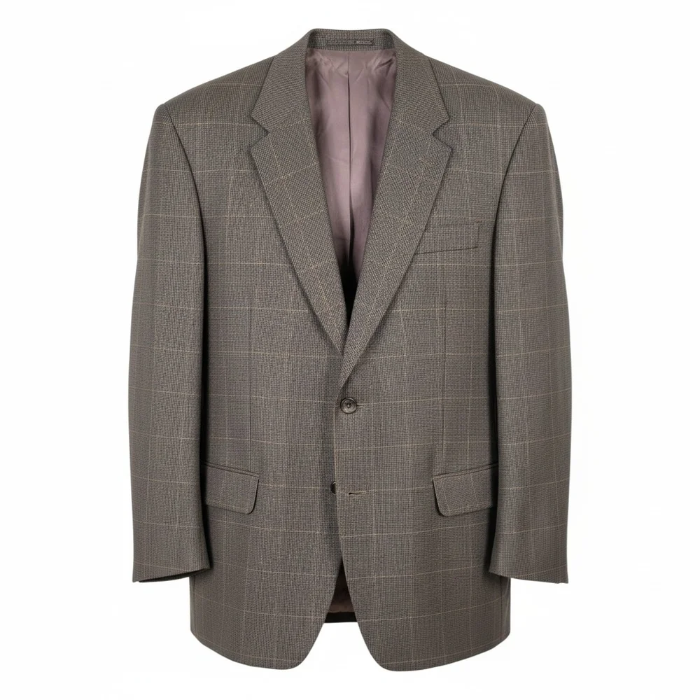 Jos. A. Bank Blazer Sport Coat Jacket Men Size 46 Regular Brown Tan and Black Ho